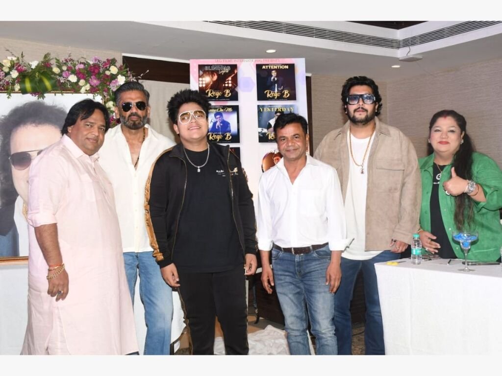 Produced by Govind Bansal, Rego B’s music album with 9 international hit covers unveiled by Suniel Shetty and Rajpal Yadav
